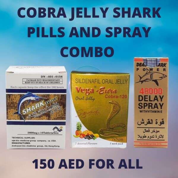COBRA JELLY SHARK PILLS AND SPRAY COMBO IN DUBAI